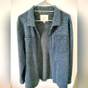 Men's Gray Weatherproof Vintage Sweater Jacket Size Medium